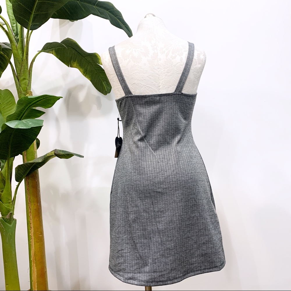 NWT Popular Basics Button Detail Tank Dress - Picture 4 of 6